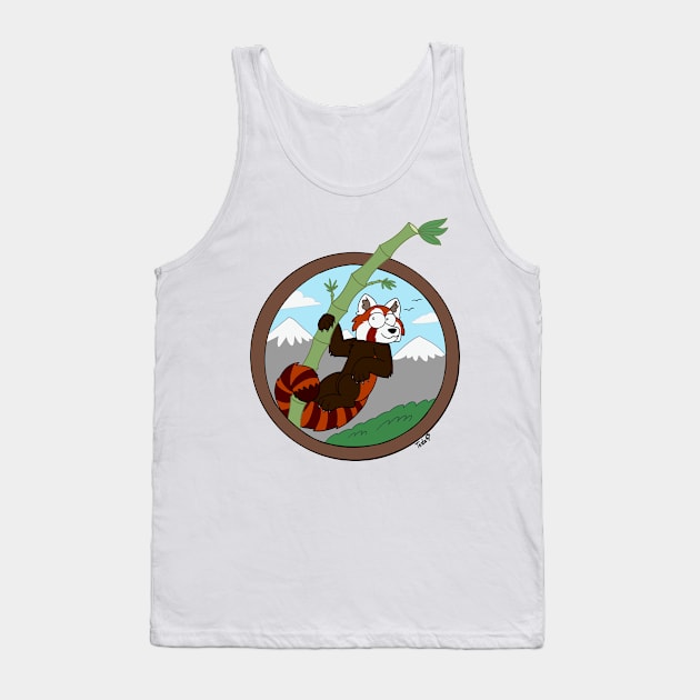 Red Panda Tank Top by Tesla Philipson